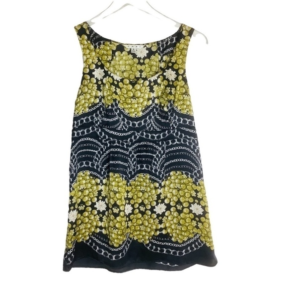 CAbi‎ Blouse Silk Pearls Chains Sleeveless Blouse Top S - Picture 10 of 10